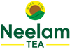 Neelam Tea logo with green text and a yellow and green circular design on a white background